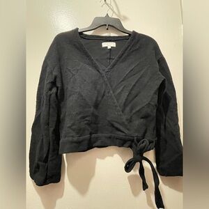 Madewell Black Wrap Sweater